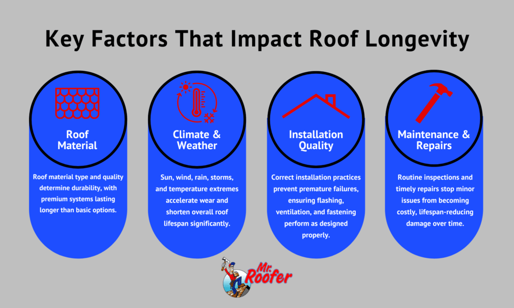 Factors that impact roof longevity